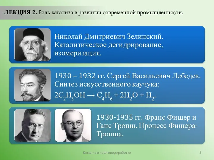 Катализ в нефтепереработке ЛЕКЦИЯ 2. Роль катализа в развитии современной промышленности.