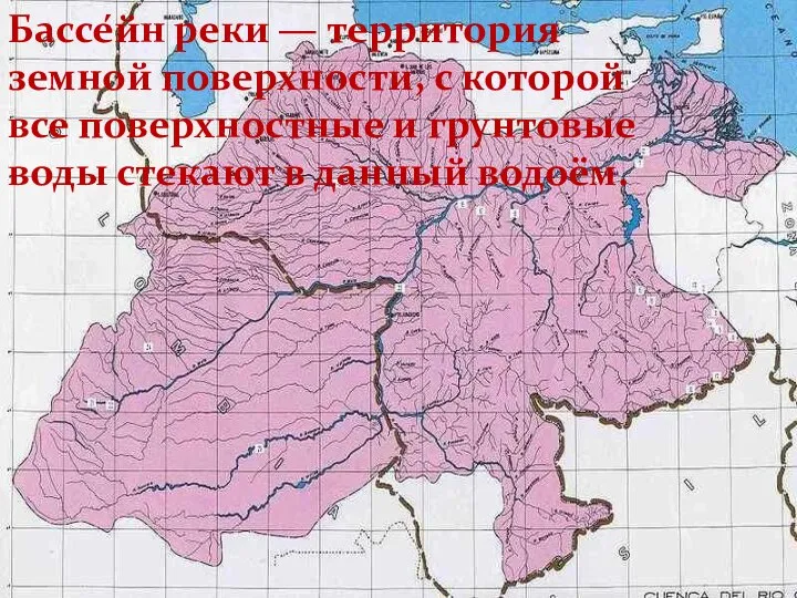 Бассе́йн реки — территория земной поверхности, с которой все поверхностные и