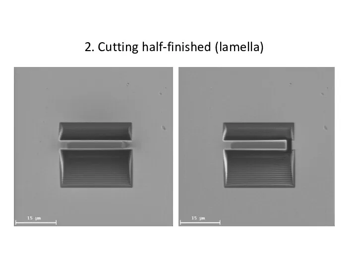 2. Cutting half-finished (lamella)