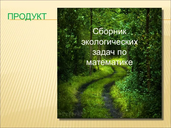 ПРОДУКТ Сборник экологических задач по математике