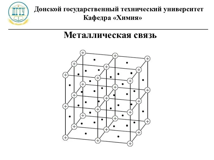 Донской государственный технический университет Кафедра «Химия» ________________________________________________________ Металлическая связь