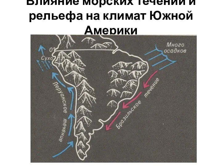 Влияние морских течений и рельефа на климат Южной Америки