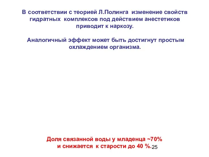 В соответствии с теорией Л.Полинга изменение свойств гидратных комплексов под действием