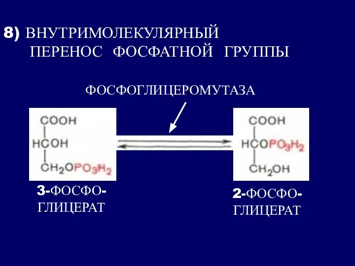 8) ВНУТРИМОЛЕКУЛЯРНЫЙ ПЕРЕНОС ФОСФАТНОЙ ГРУППЫ