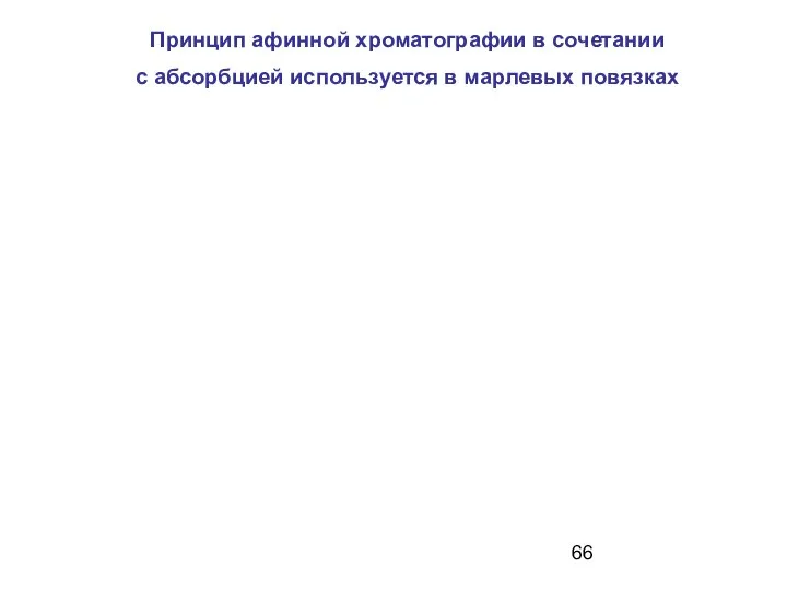 Принцип афинной хроматографии в сочетании с абсорбцией используется в марлевых повязках