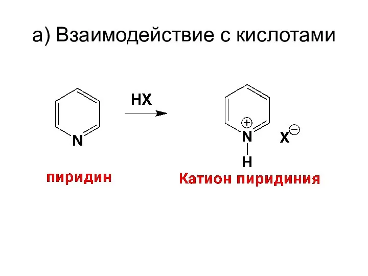 a) Взаимодействие с кислотами