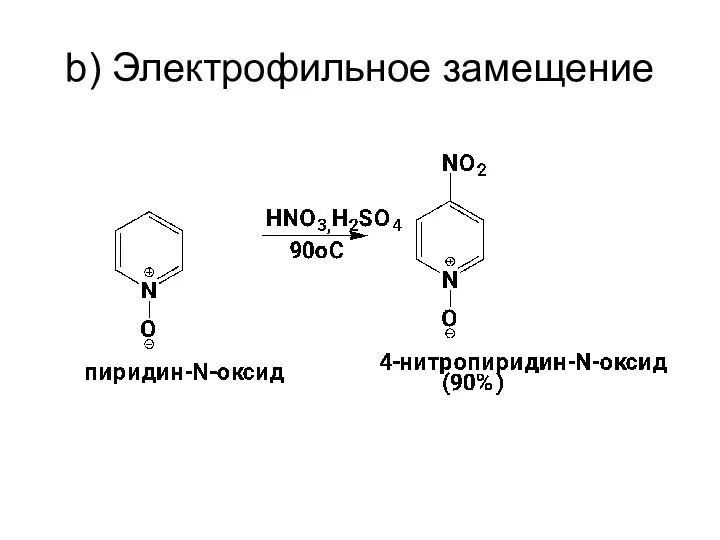 b) Электрофильное замещение