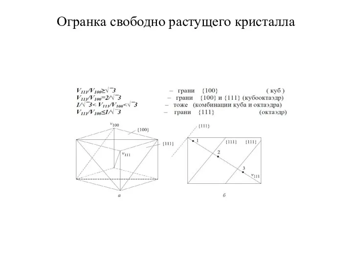 Огранка свободно растущего кристалла