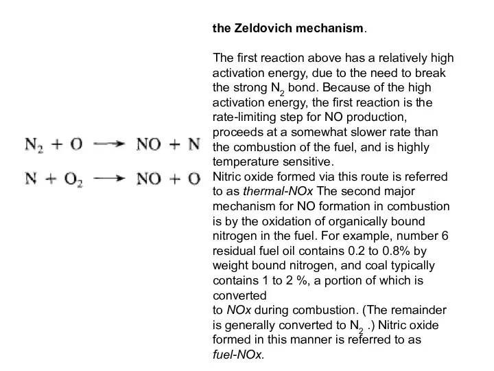 the Zeldovich mechanism. The first reaction above has a relatively high