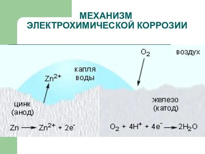 МЕХАНИЗМ ЭЛЕКТРОХИМИЧЕСКОЙ КОРРОЗИИ