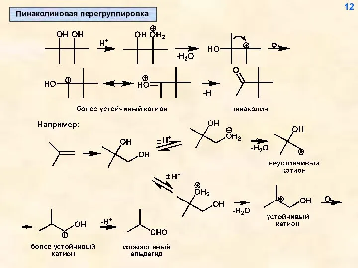 Пинаколиновая перегруппировка 12