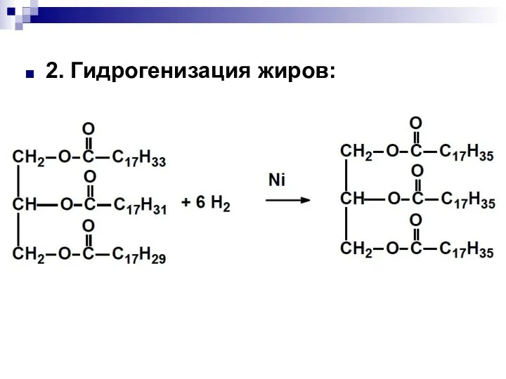 2. Гидрогенизация жиров: