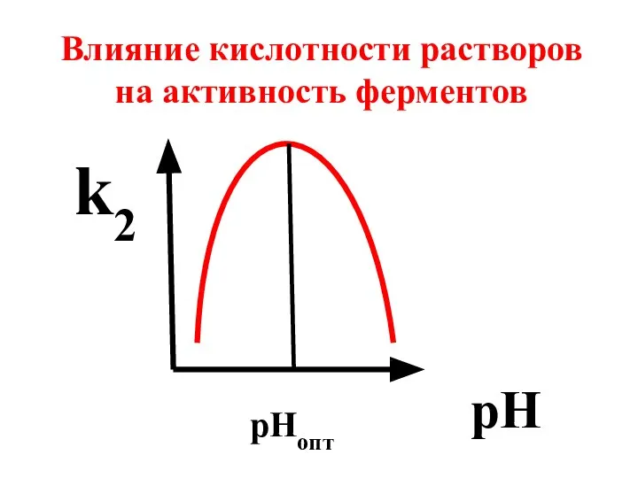 pH рНопт Влияние кислотности растворов на активность ферментов k2