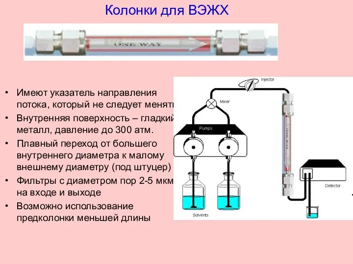 Имеют указатель направления потока, который не следует менять Внутренняя поверхность –