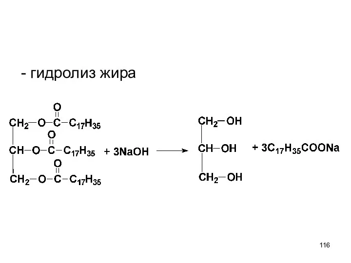 - гидролиз жира