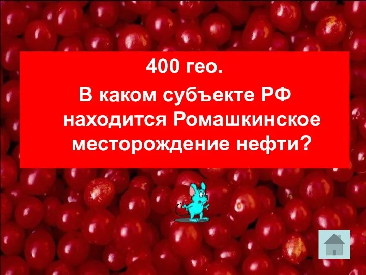 400 гео. В каком субъекте РФ находится Ромашкинское месторождение нефти?