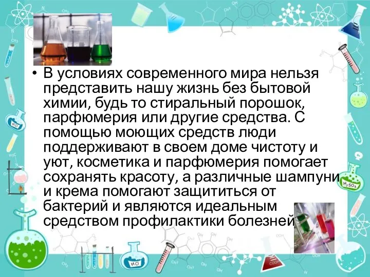 В условиях современного мира нельзя представить нашу жизнь без бытовой химии,