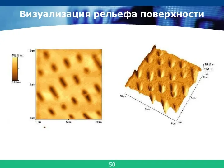 Визуализация рельефа поверхности 50