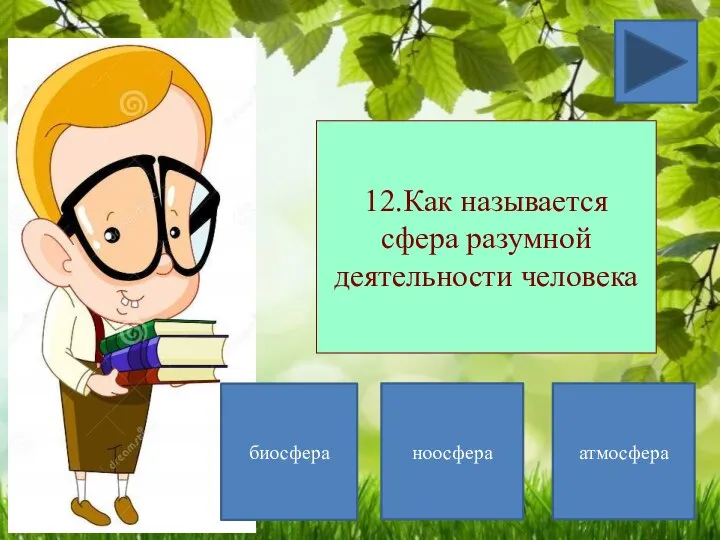 12.Как называется сфера разумной деятельности человека биосфера атмосфера ноосфера