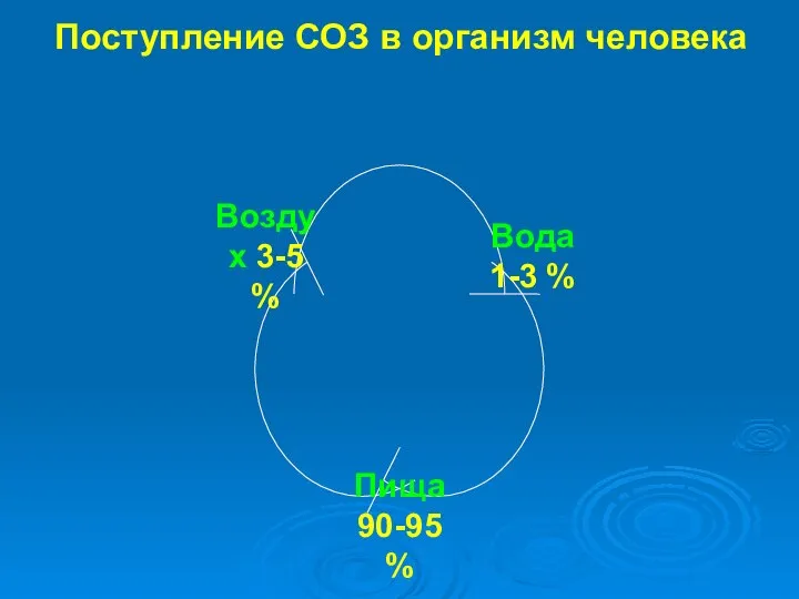 Поступление СОЗ в организм человека