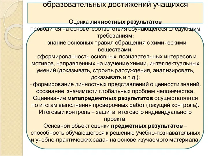 а Способы контроля и оценивания образовательных достижений учащихся Оценка личностных результатов