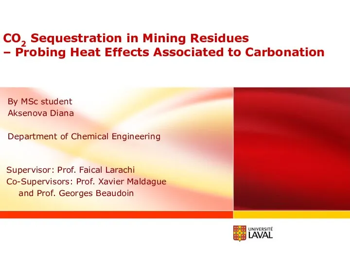 СО2 Sequestration in Mining Residues – Probing Heat Effects Associated to