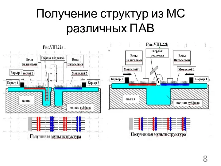 Получение структур из МС различных ПАВ