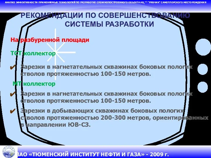 АНАЛИЗ ЭФФЕКТИВНОСТИ ПРИМЕНЯЕМЫХ ТЕХНОЛОГИЙ ПО РАЗРАБОТКЕ СЛОЖНОПОСТРОЕННОГО ОБЪЕКТА АВ11-2 “РЯБЧИК” САМОТЛОРСКОГО