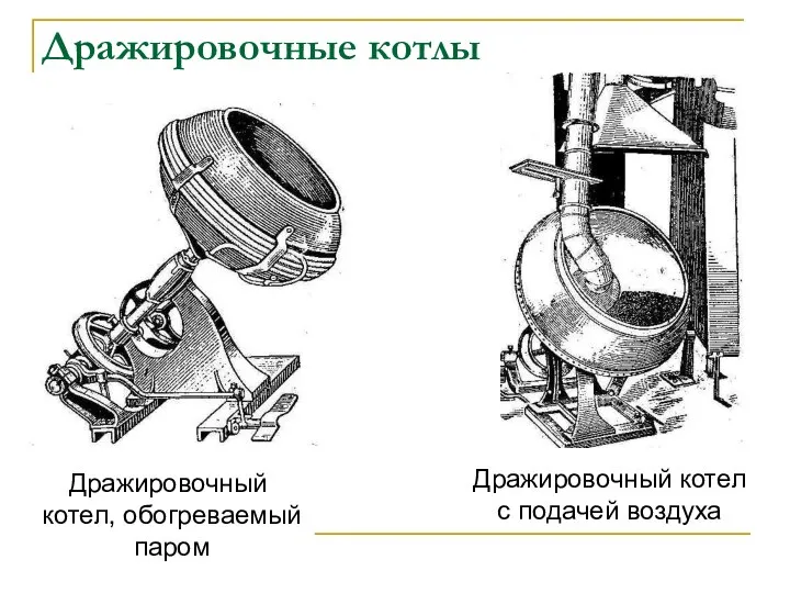 Дражировочные котлы Дражировочный котел, обогреваемый паром Дражировочный котел с подачей воздуха