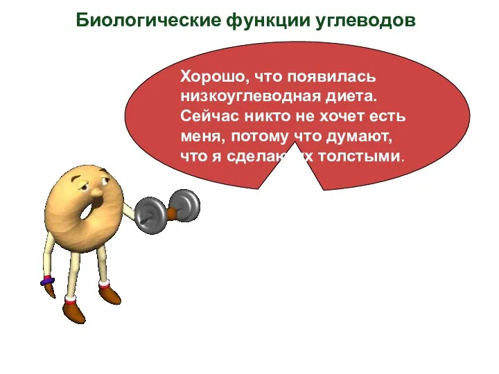 Биологические функции углеводов Хорошо, что появилась низкоуглеводная диета. Сейчас никто не