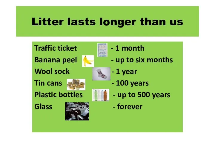 Litter lasts longer than us Traffic ticket - 1 month Banana