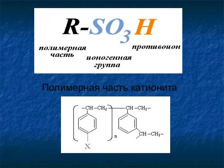 Полимерная часть катионита