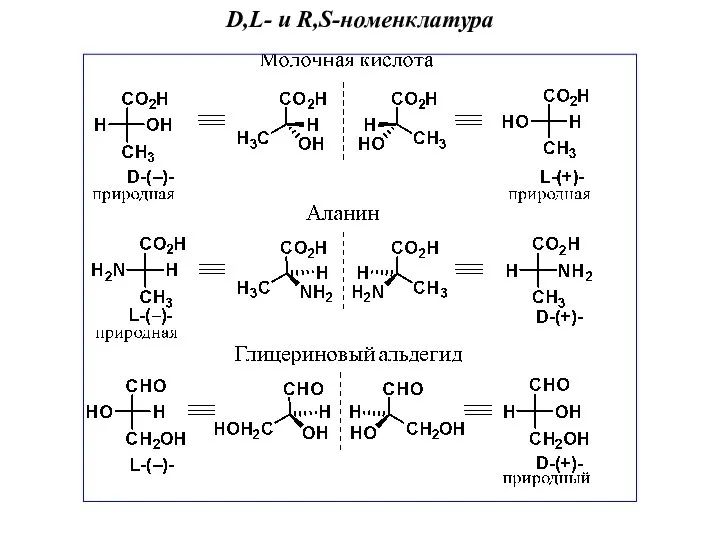 D,L- и R,S-номенклатура