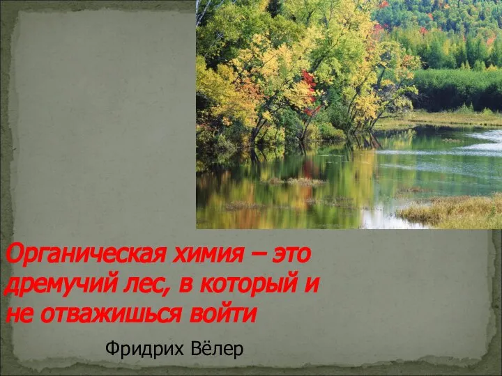 Органическая химия – это дремучий лес, в который и не отважишься войти Фридрих Вёлер