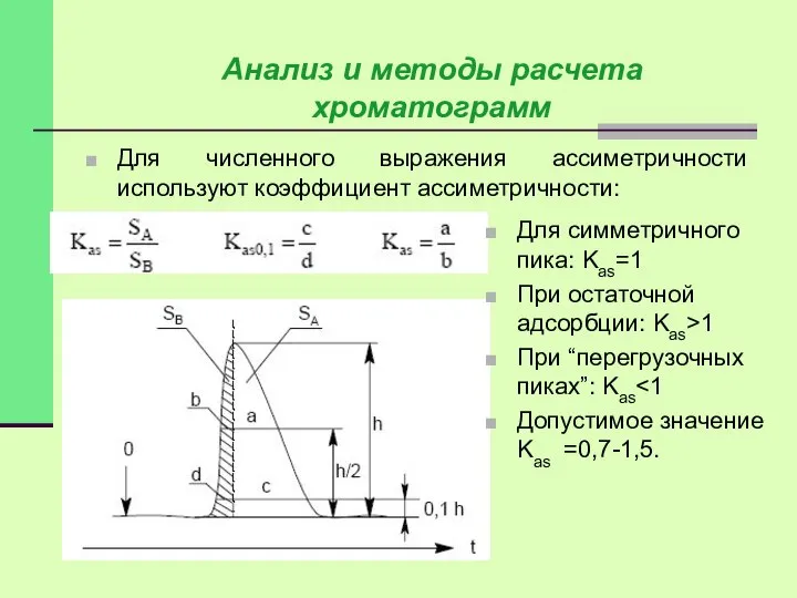 Для численного выражения ассиметричности используют коэффициент ассиметричности: Анализ и методы расчета