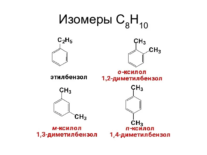 Изомеры С8Н10