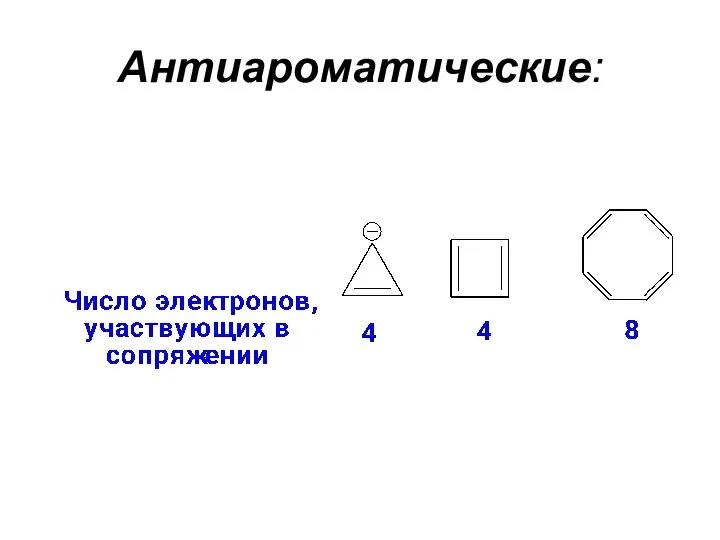 Антиароматические: