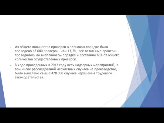 Из общего количества проверок в плановом порядке было проведено 18 000