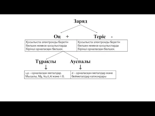 Заряд Оң + Теріс - Тұрақты Ауспалы