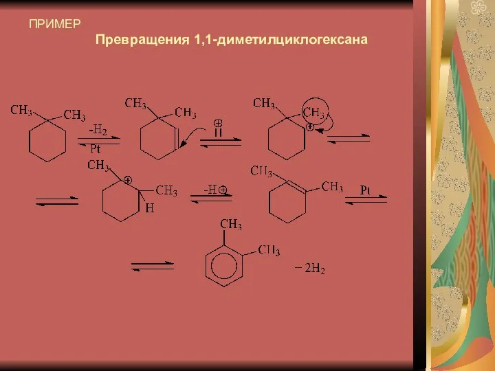 ПРИМЕР Превращения 1,1-диметилциклогексана