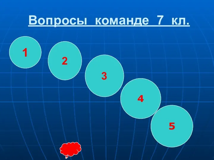 Вопросы команде 7 кл. 2 3 1 4 5