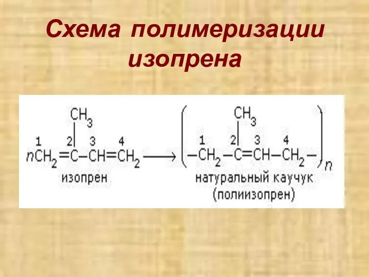 Схема полимеризации изопрена