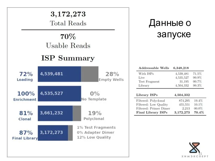 Данные о запуске