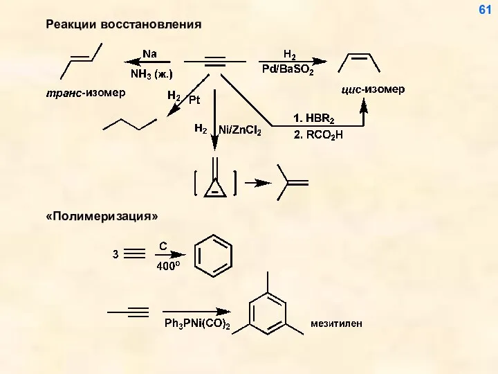 Реакции восстановления 61