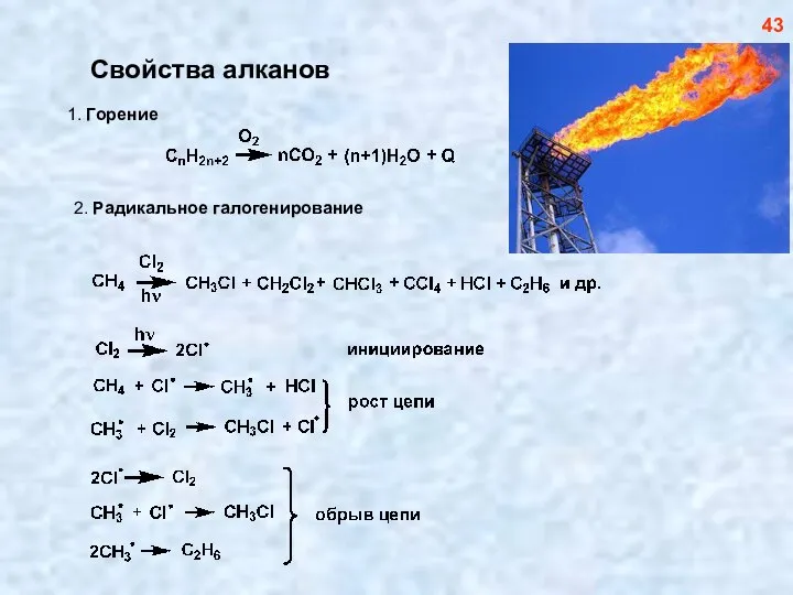 Свойства алканов 43