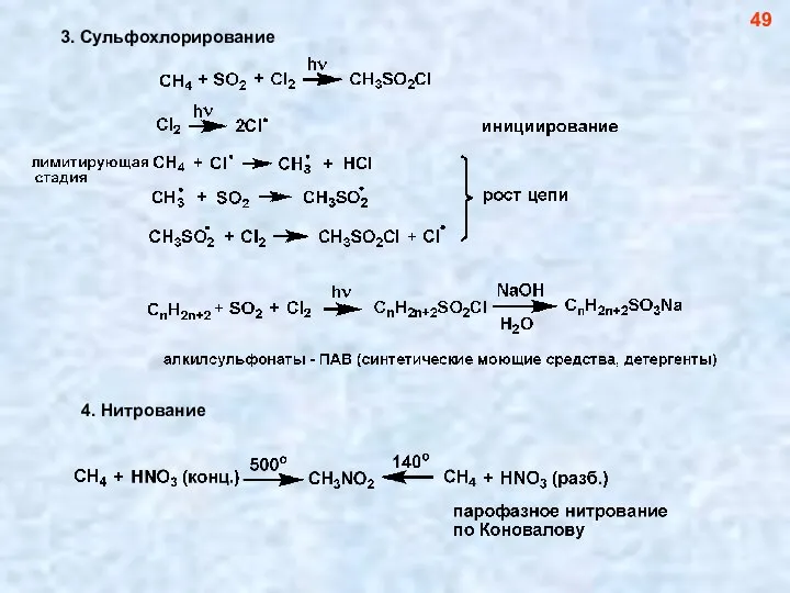 3. Сульфохлорирование 49