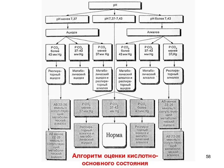 Алгоритм оценки кислотно- основного состояния