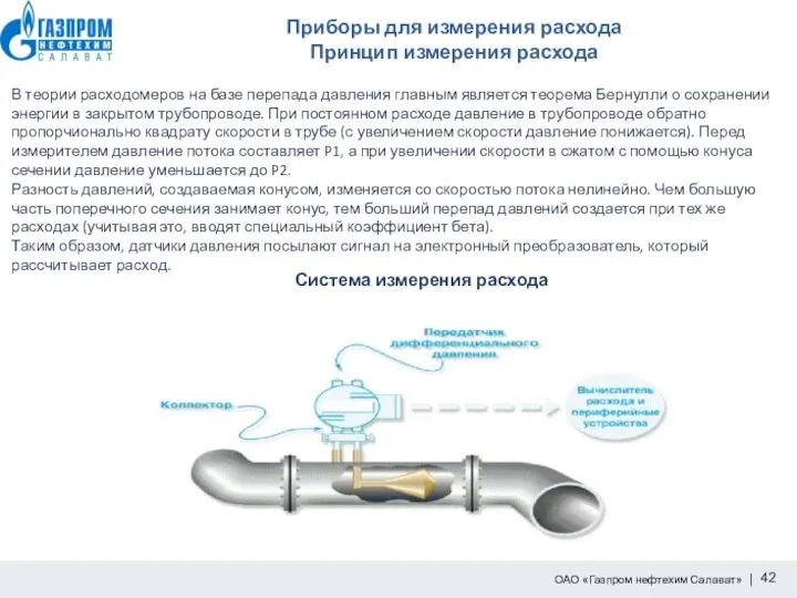 Приборы для измерения расхода Принцип измерения расхода В теории расходомеров на