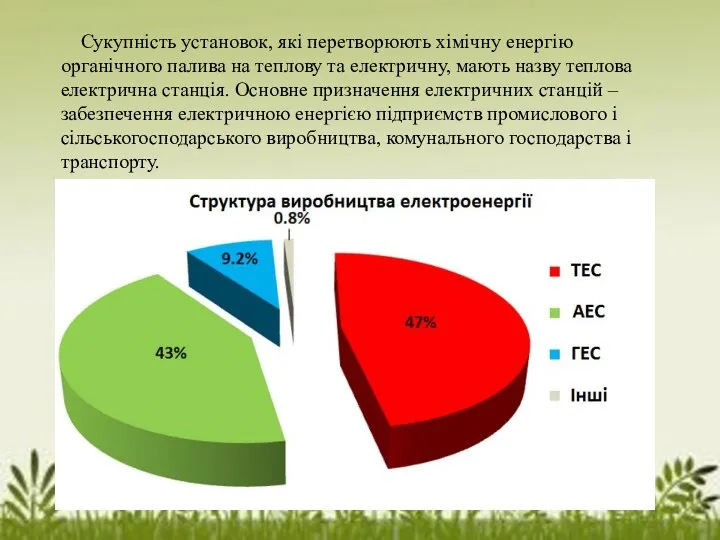 Сукупність установок, які перетворюють хімічну енергію органічного палива на теплову та