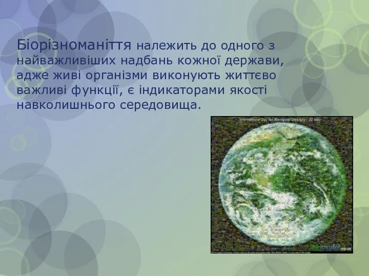 Біорізноманіття належить до одного з найважливіших надбань кожної держави, адже живі